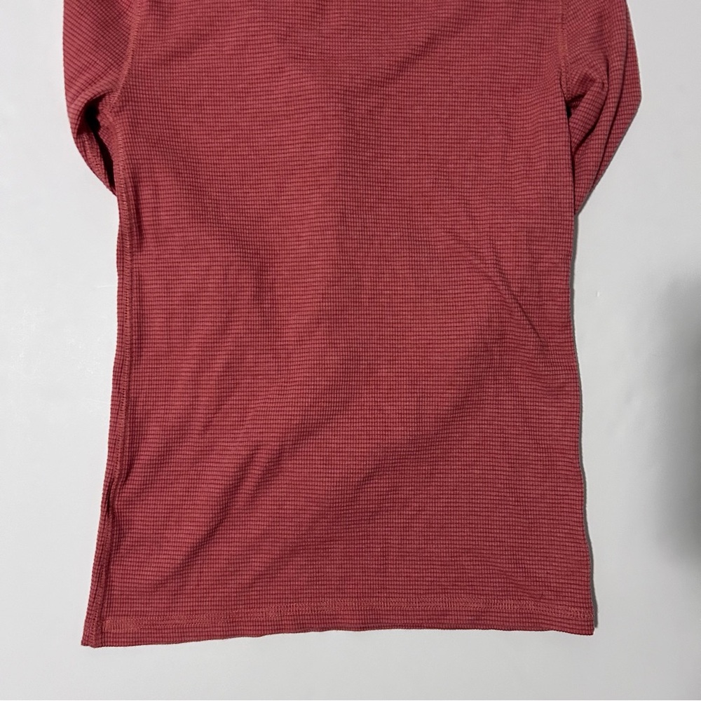 J. Crew Women’s Lightweight Waffle Henley Top Button Up Base Layer Coral Pink XS - Picture 16 of 16